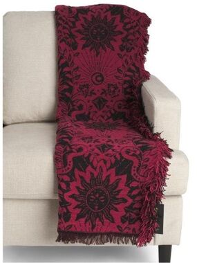 CR CURIOUS BY CYNTHIA ROWLEY Sun & Moon Fringe Throw